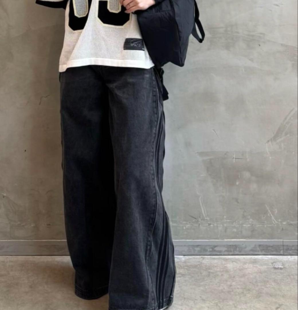 残り1点❗️完売✨ADILENIUMシーズンジップウォッシュドデニムパンツ 28