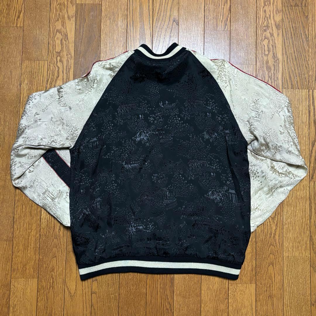 希少　完売品　花旅楽団 野晒　骸骨　 妖怪 和柄 刺繍　リバーシブル　黒