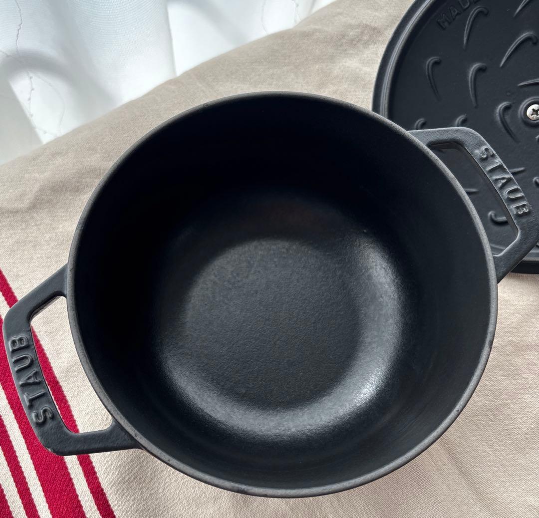 の*ん様 Staub ストウブ Wa-NABE (ワナベ) 18cm鍋 ブラック