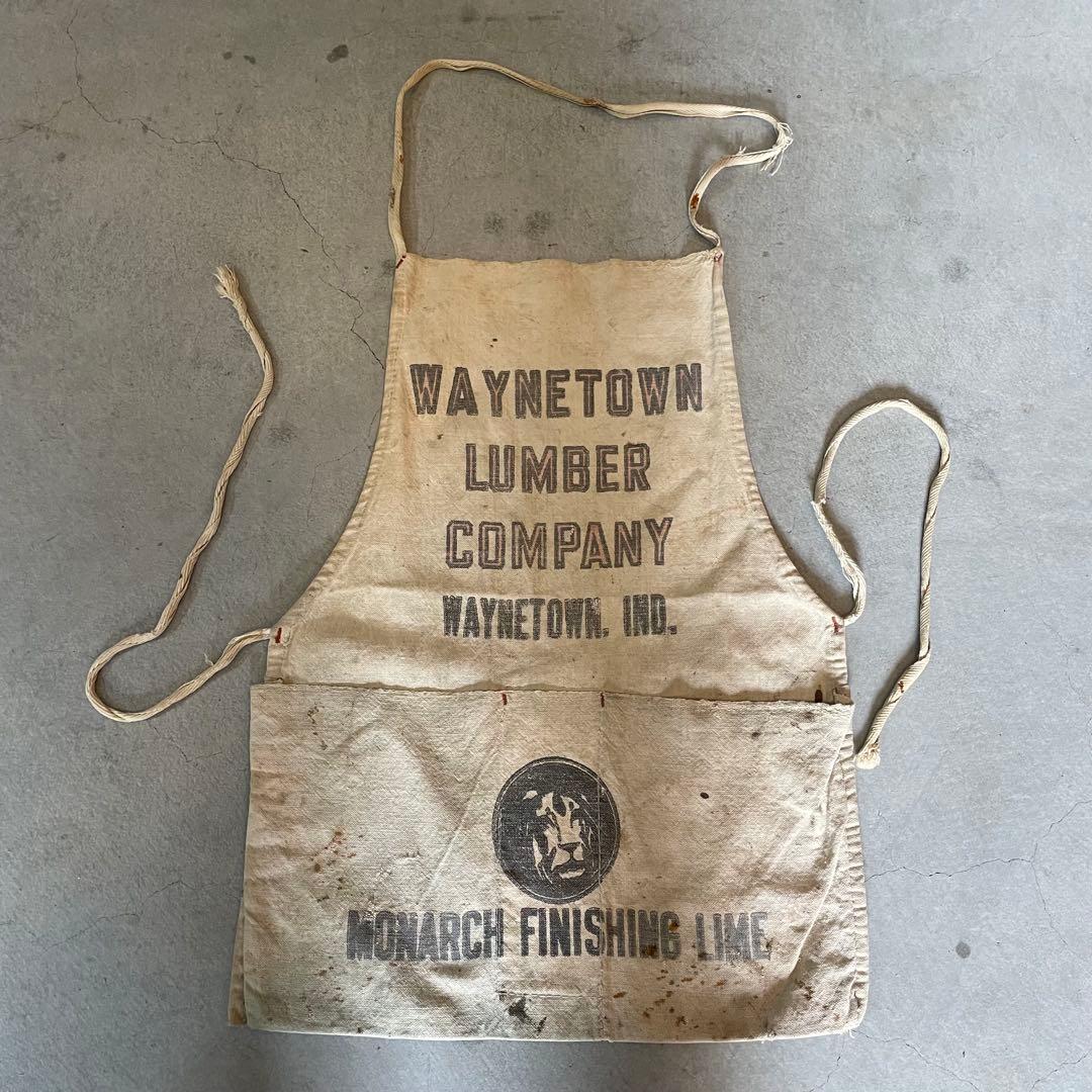 about 50s〜　ワークエプロン　染み込み　ビンテージ vintage