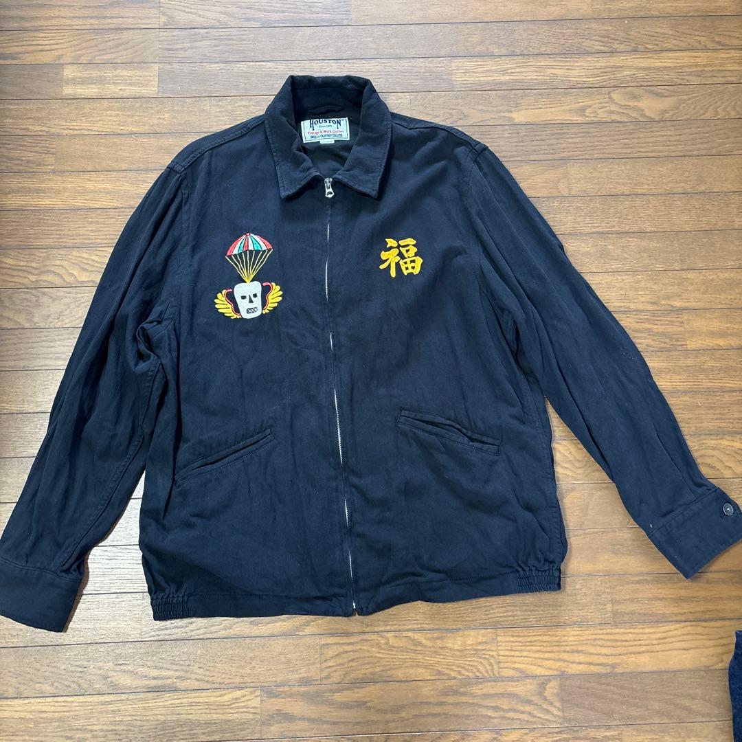 HOUSTON スカジャン ブラック X-LARGE