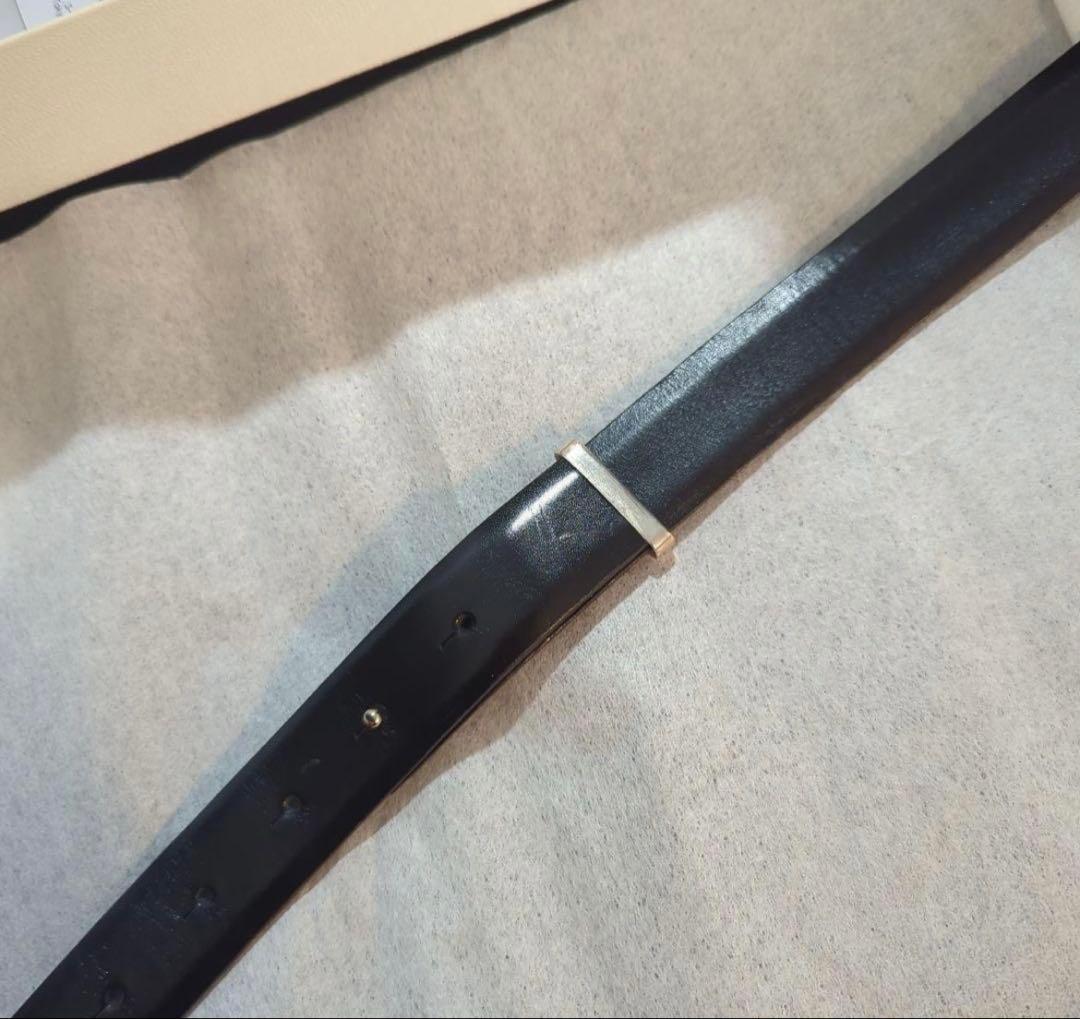 TOGA ARCHIVES L LEATHER BELT 2 ブラック