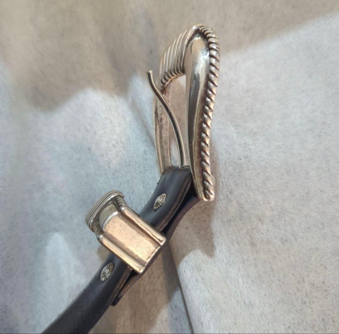 TOGA ARCHIVES L LEATHER BELT 2 ブラック