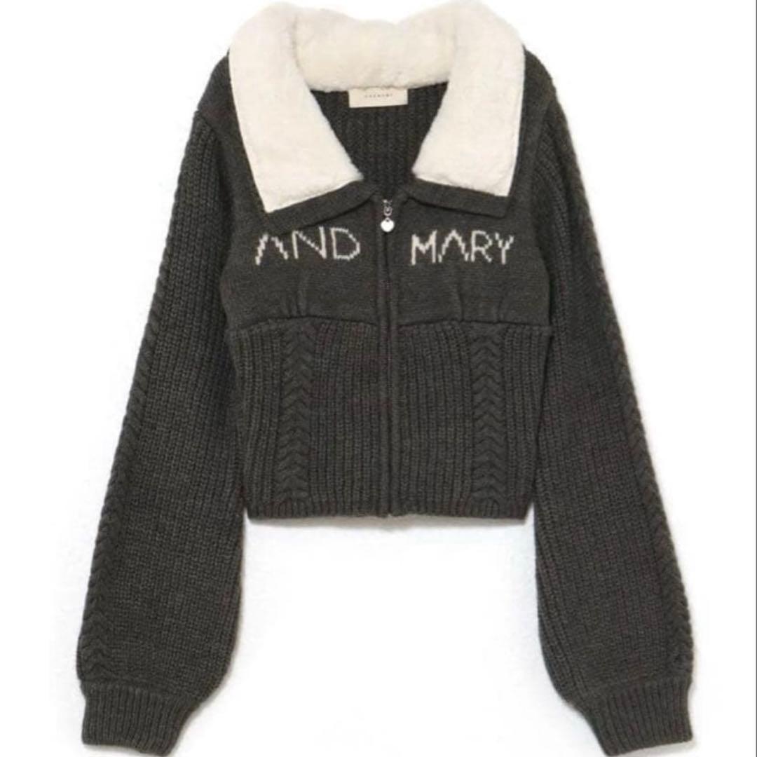 う*ᕬ様 andmary mary logo zip tops gray