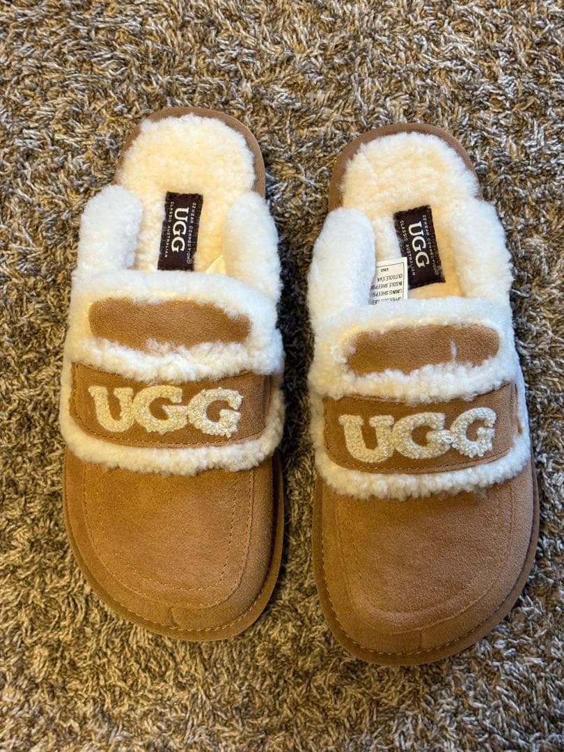 UGG スウェード・ムートン　スリッパ