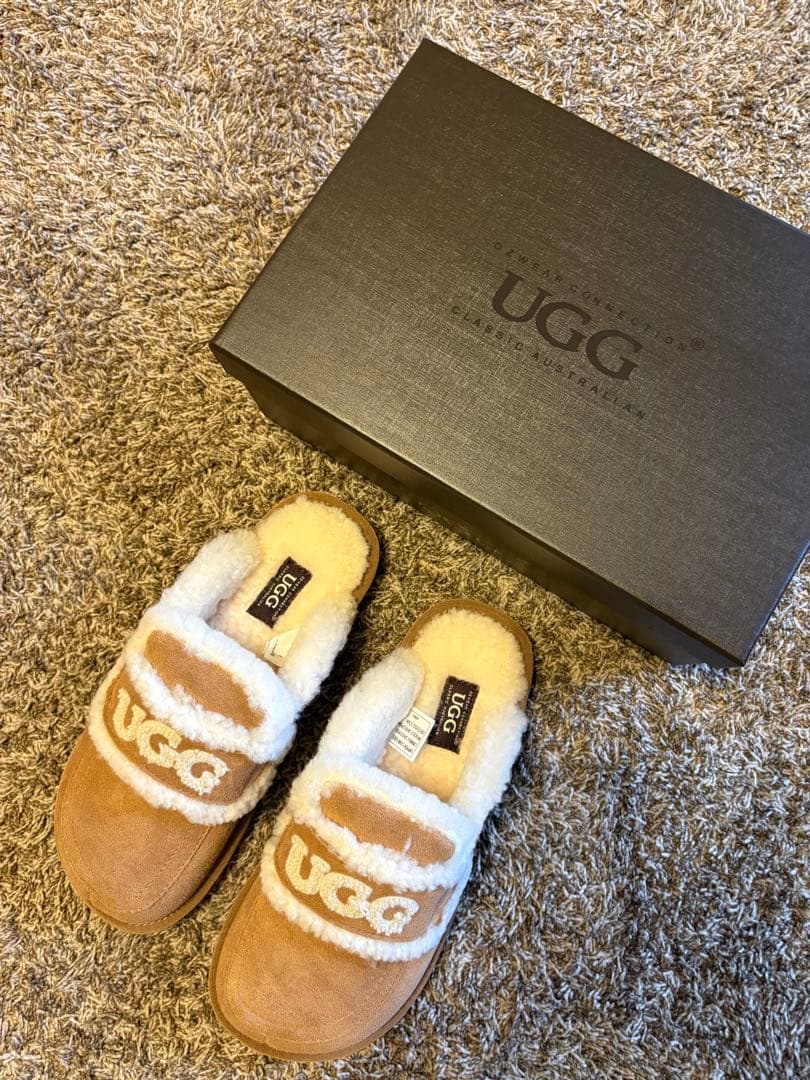 UGG スウェード・ムートン　スリッパ