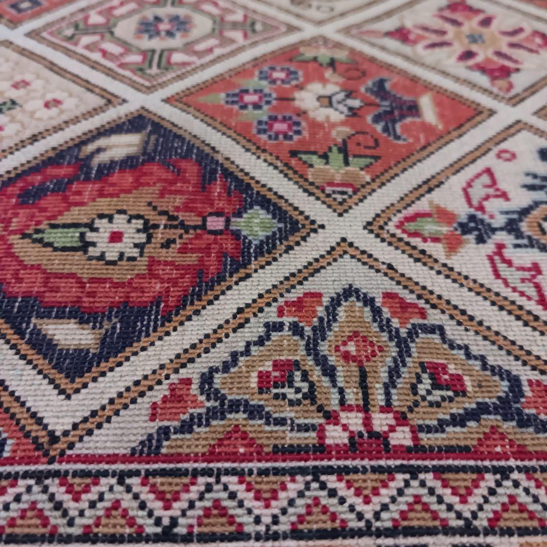 Y2822-2 ペルシャ絨毯 クム産 シルク100% 手織り