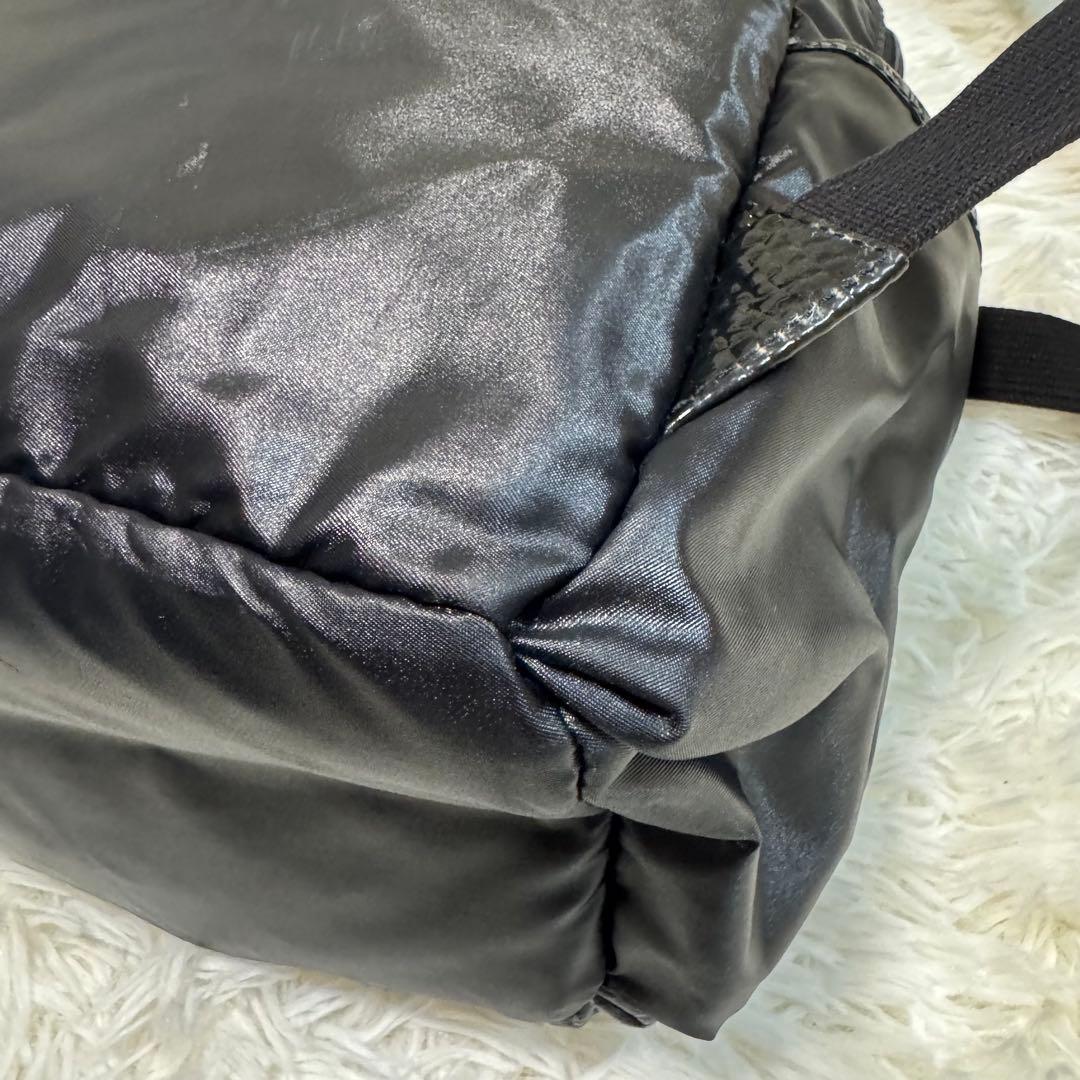 cooga クーガ　軽量レザー　ナイロン リュック　黒　ビジネスバッグ