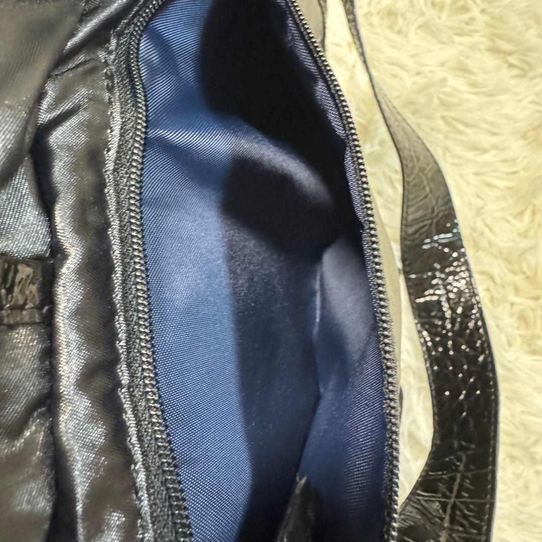 cooga クーガ　軽量レザー　ナイロン リュック　黒　ビジネスバッグ