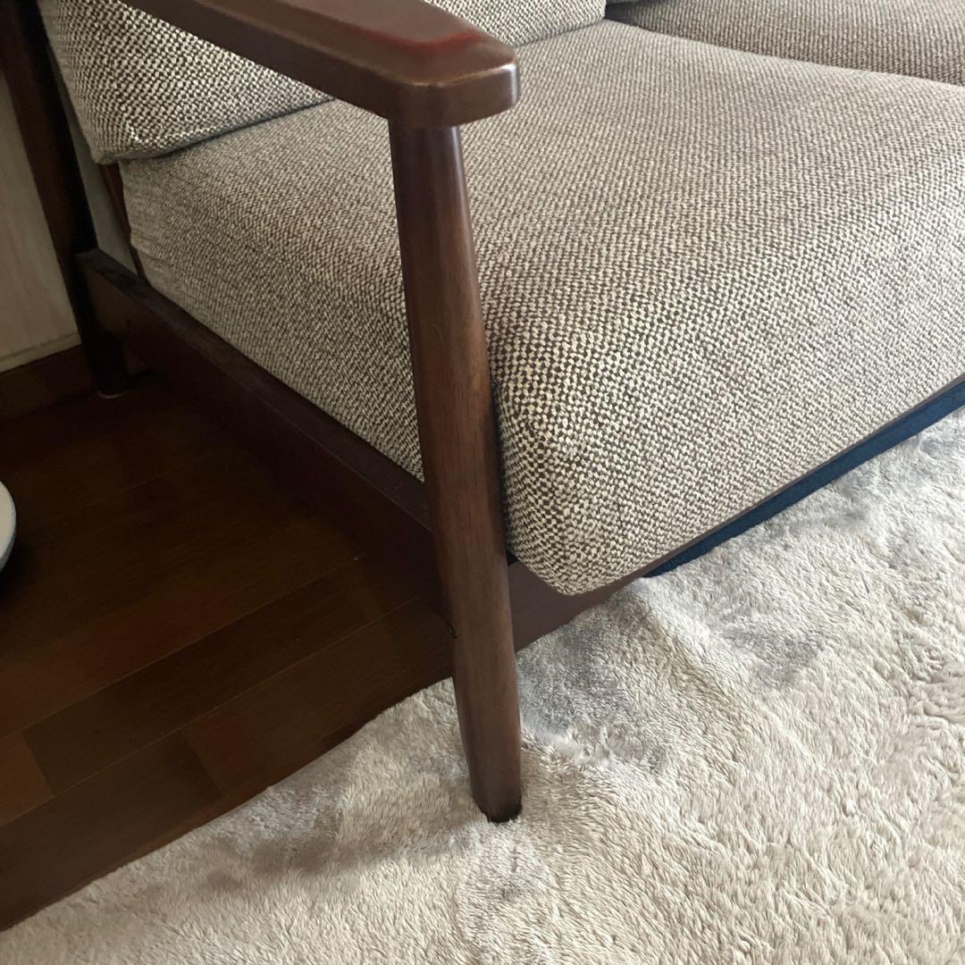 ニトリ、3人掛け布張りソファ