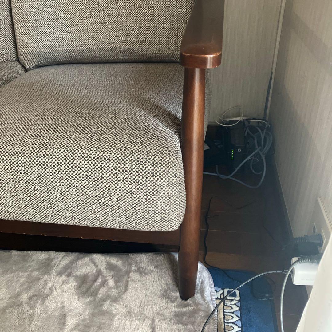 ニトリ、3人掛け布張りソファ