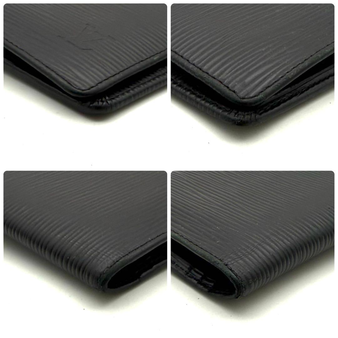 【美品】ルイヴィトン エピ ポルトフォイユ ブラザ ノワール 黒 長財布