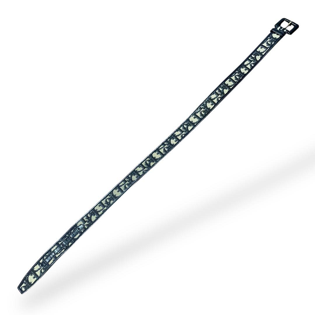 極美品　ディオール　ベルト　トロッター　レザー　ネイビー　紺色