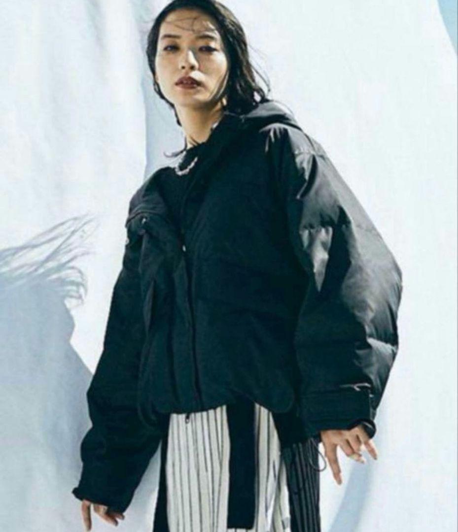 美品FRAY I.D フード ショート ダウンジャケット アウター ブラック