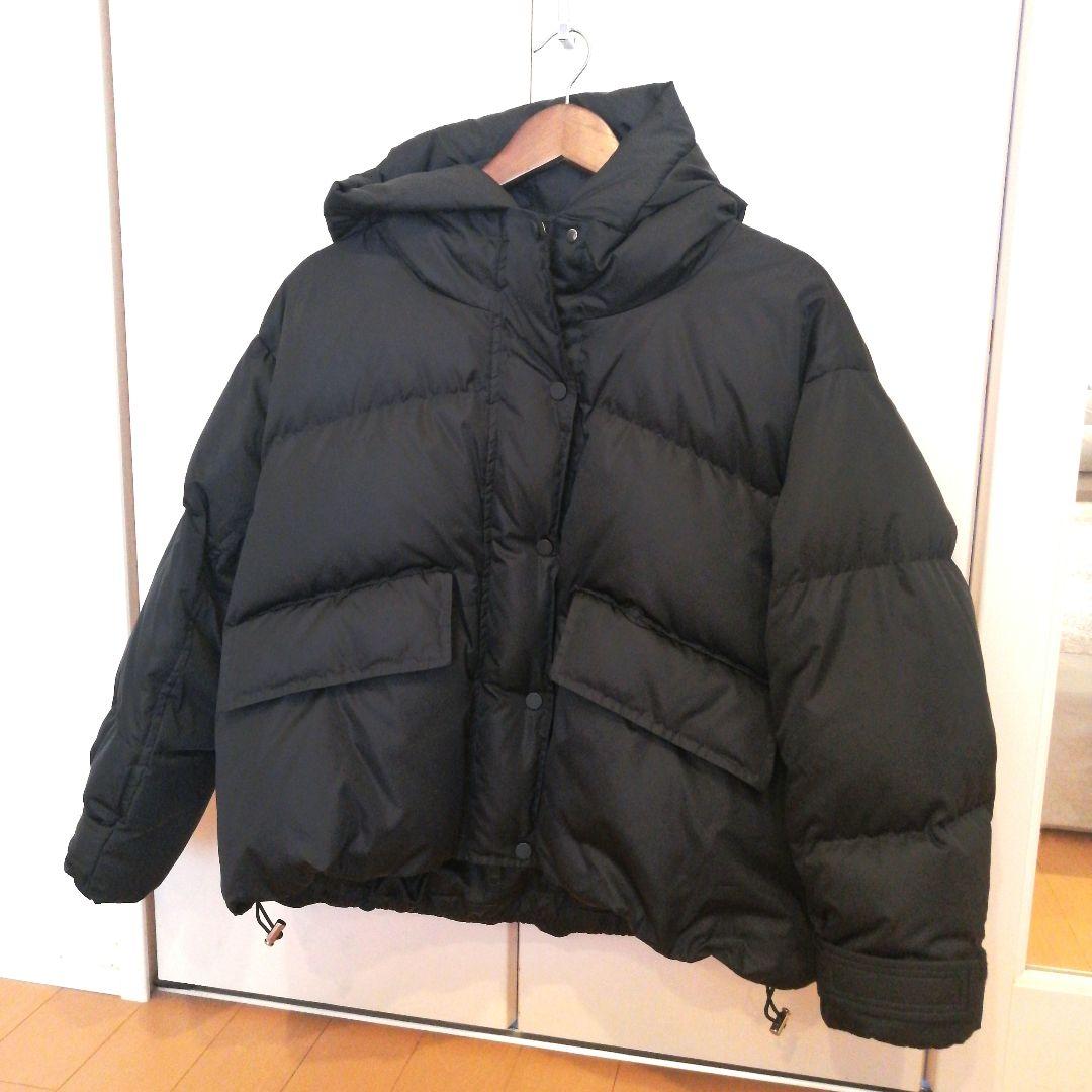 美品FRAY I.D フード ショート ダウンジャケット アウター ブラック