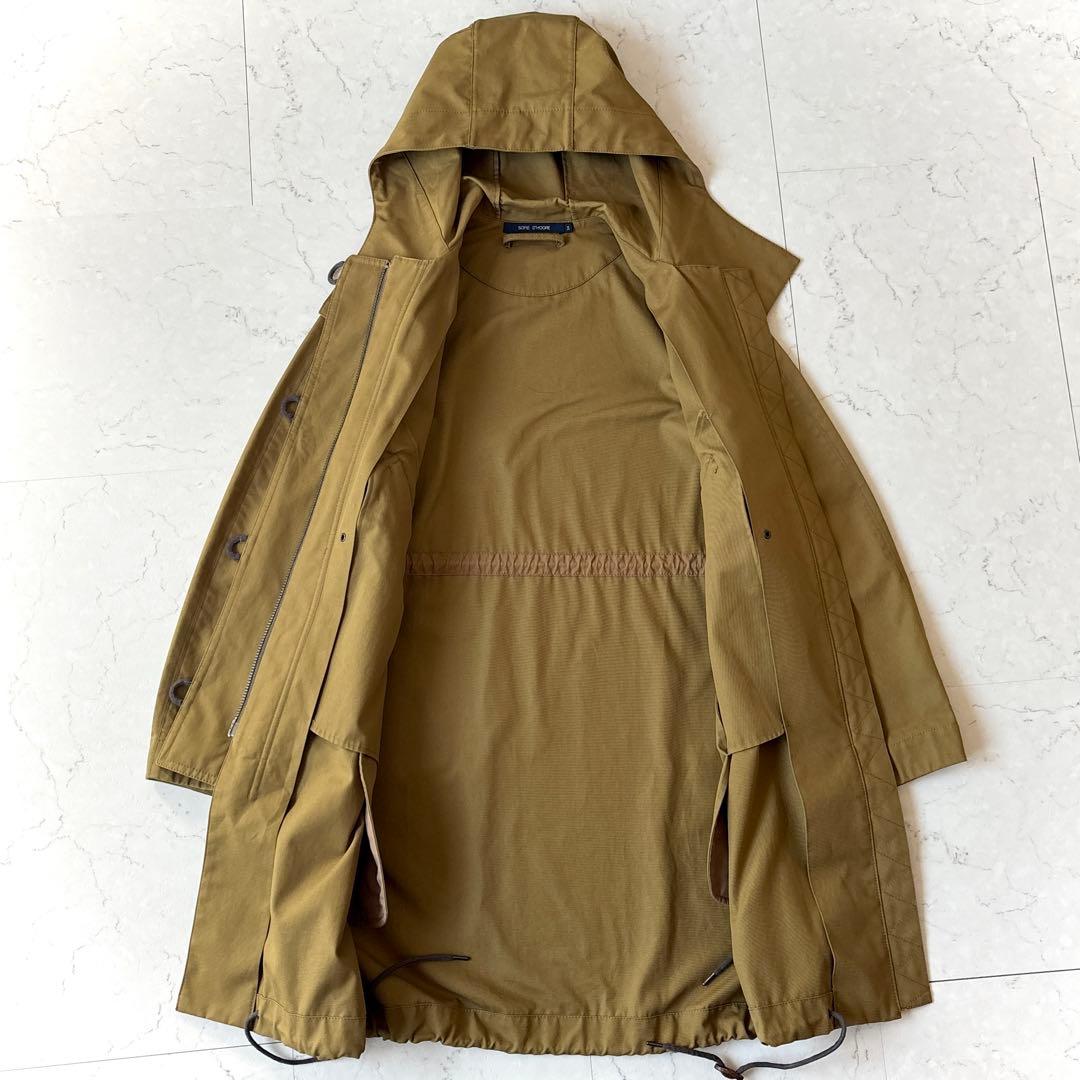 ソフィードール コットンギャバジン モッズコート ブラウン ハーフコート 茶色