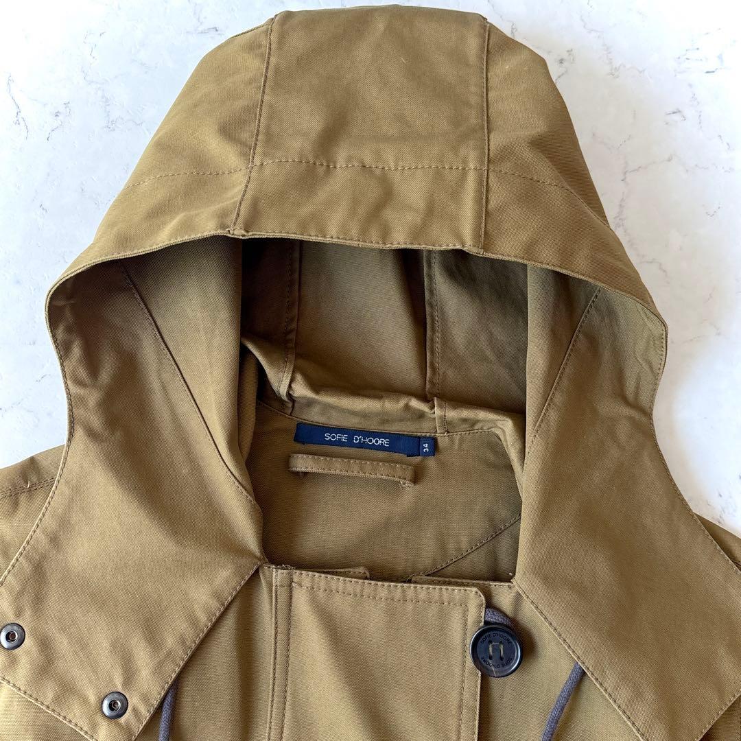 ソフィードール コットンギャバジン モッズコート ブラウン ハーフコート 茶色