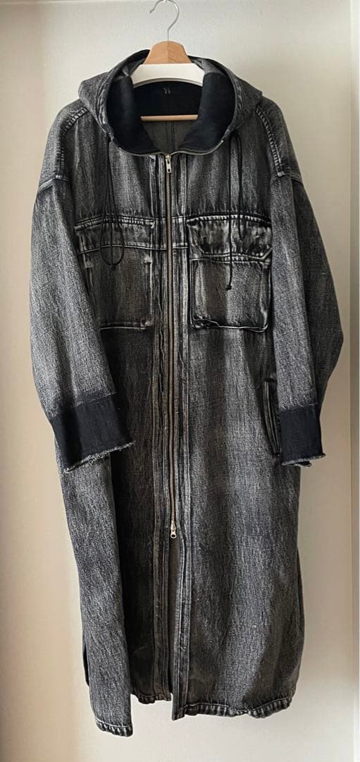ワイズ デニムフーデットコートドレス y's HOODED COAT DRESS
