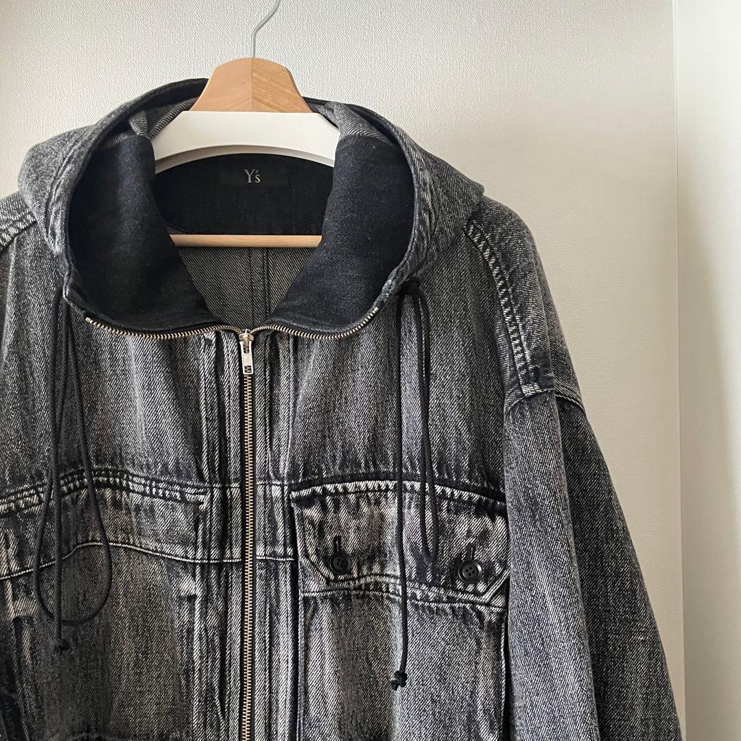 ワイズ デニムフーデットコートドレス y's HOODED COAT DRESS