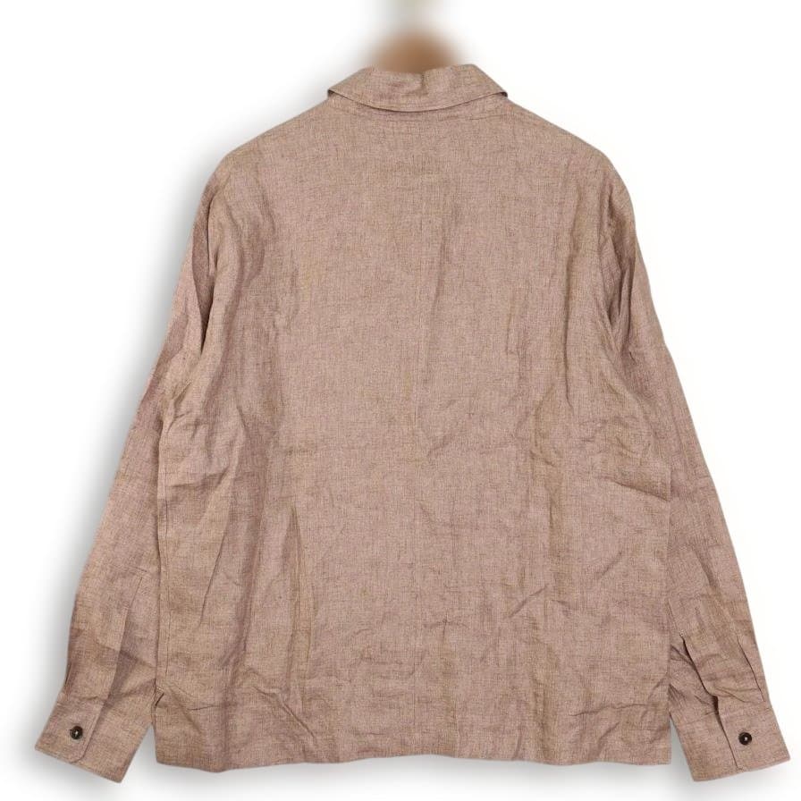 Ermenegildo Zegna リネン100% 長袖シャツ L ベージュ 麻