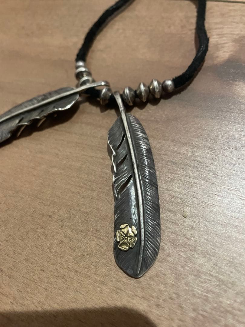 ジ*!様 goro's フェザー ネックレス シルバー