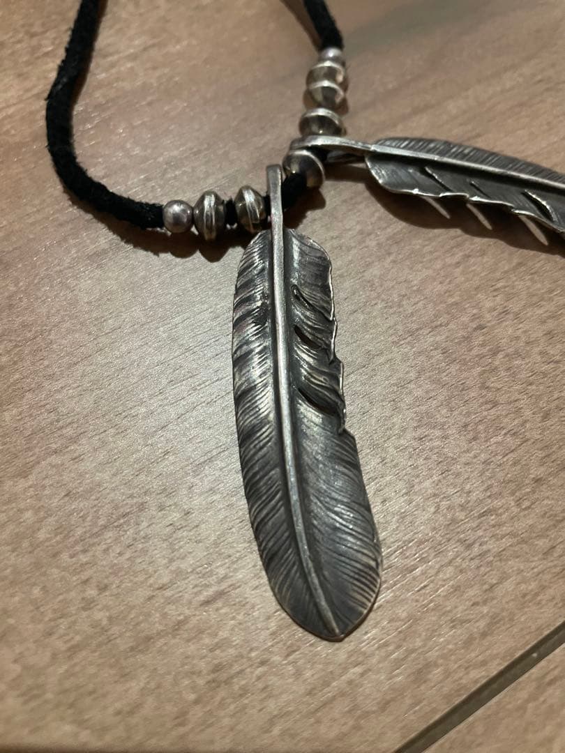 ジ*!様 goro's フェザー ネックレス シルバー
