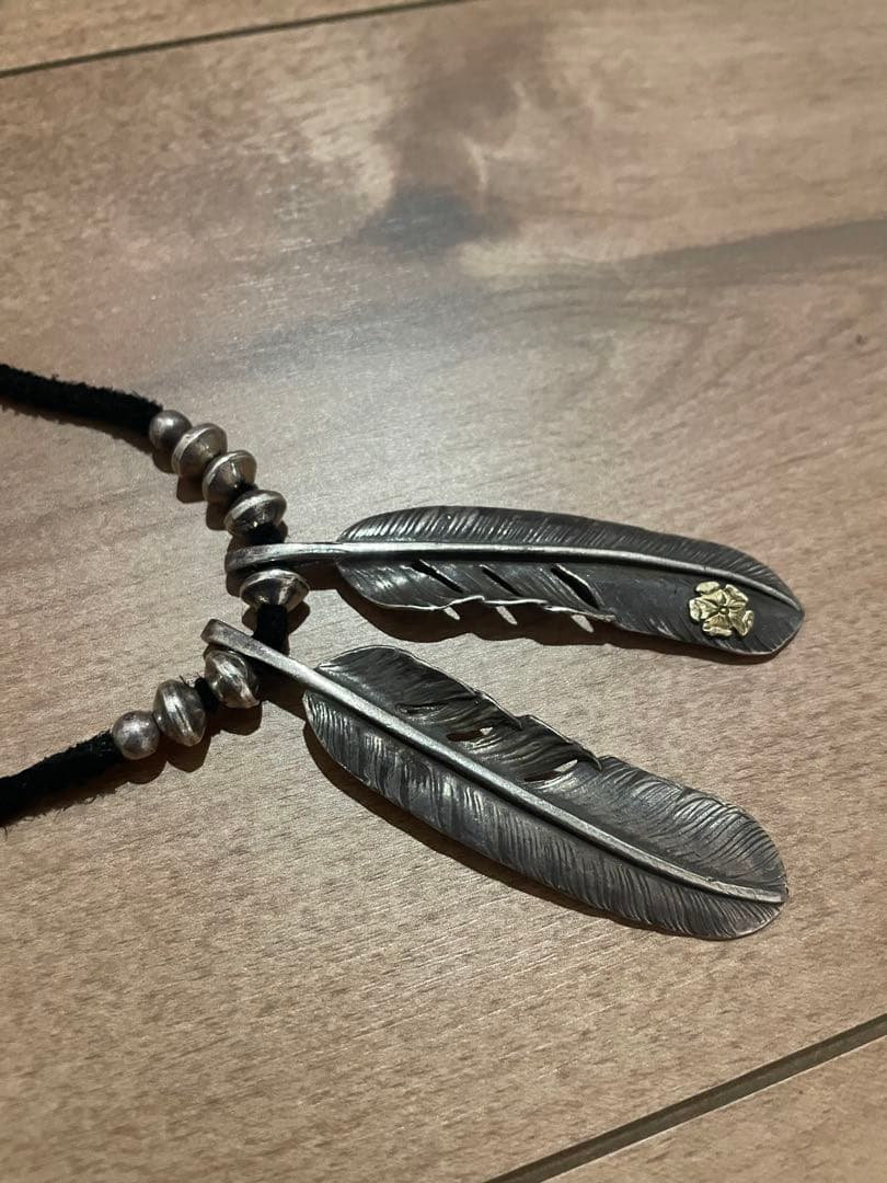 ジ*!様 goro's フェザー ネックレス シルバー