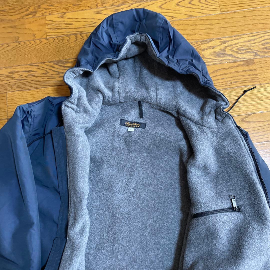 ネイビー ナイロンジャケット フリース裏地ブルックスブラザーズメイドインUSA