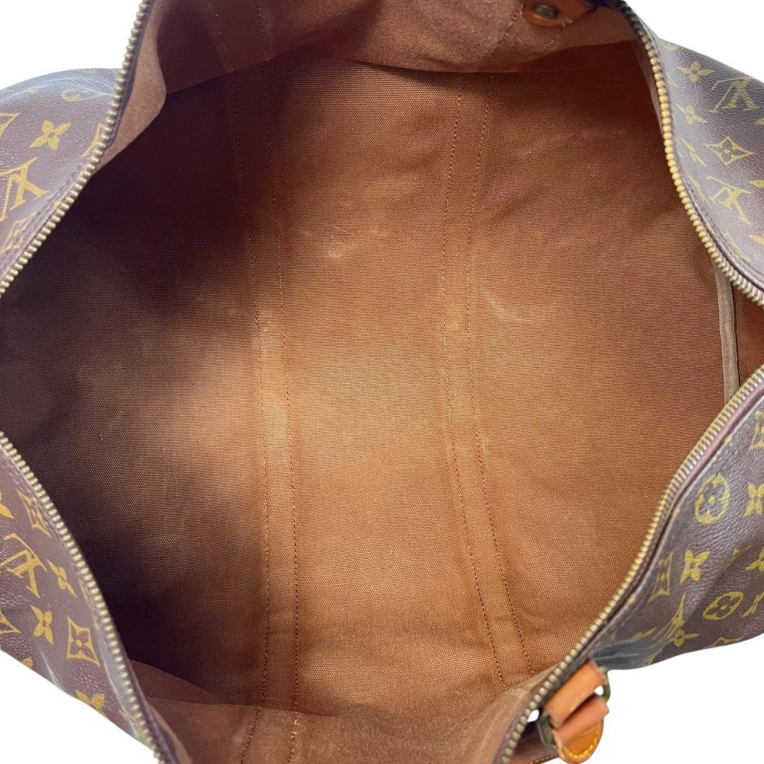 【鑑定済】ルイヴィトン　キーポル50　モノグラム　ボストンバッグ　ブラウン　茶