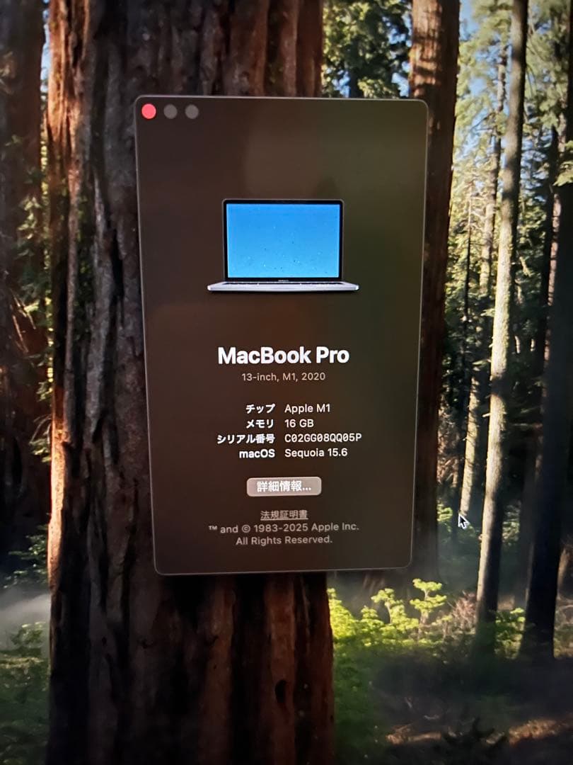 【美品】MacBook Pro M1 16GB 512GB 2020 本体