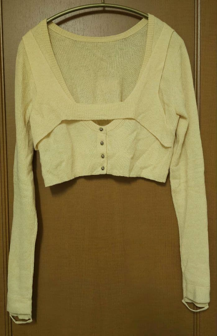 トップス a ccordion LAYERED TOPS SET cream