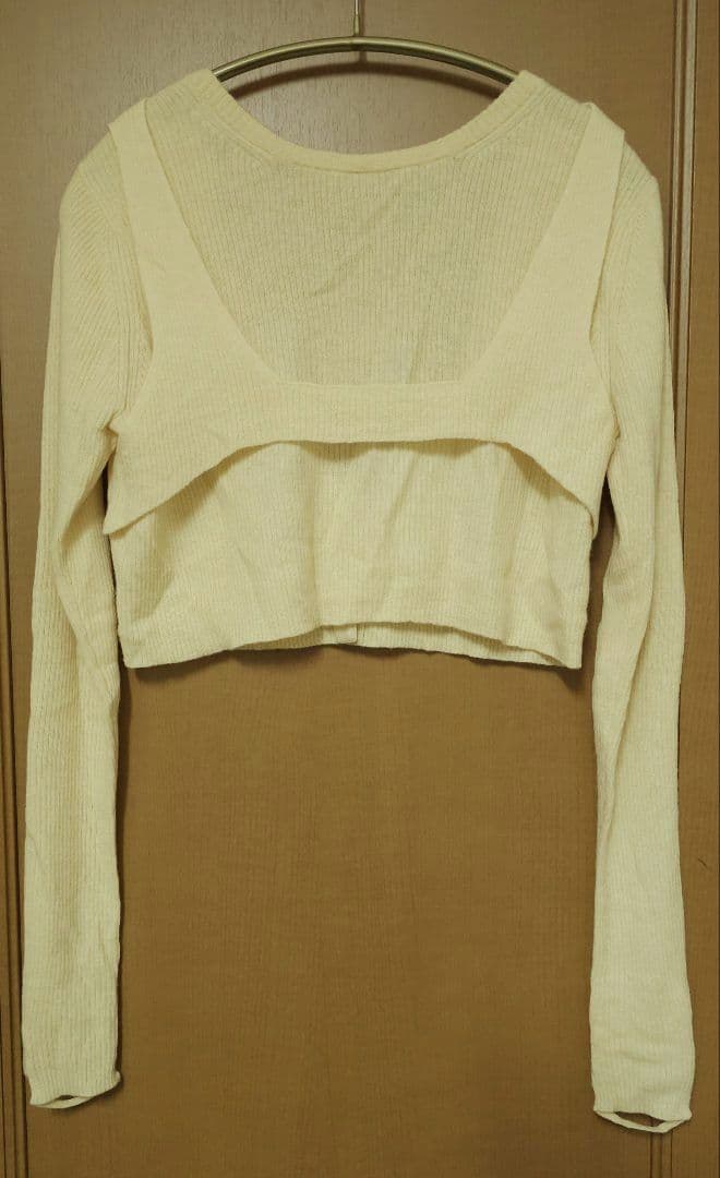 トップス a ccordion LAYERED TOPS SET cream