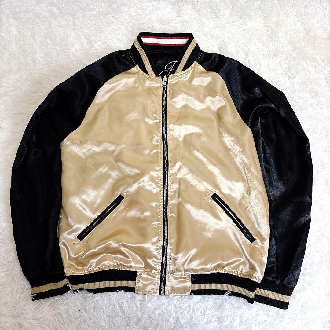 【美品】抜刀娘 リバーシブル スカジャン M 刺繍 y2k 00s 平成 和柄