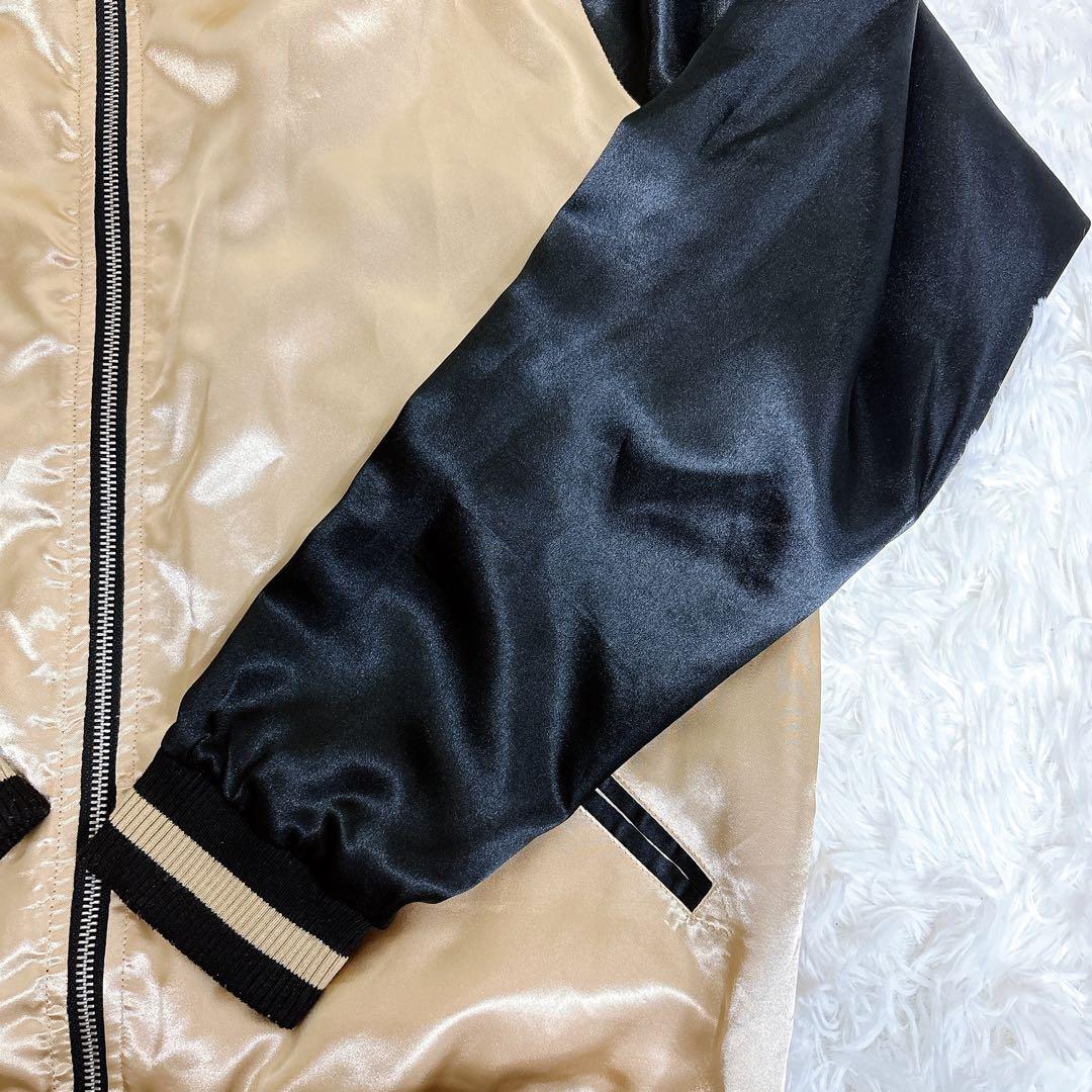 【美品】抜刀娘 リバーシブル スカジャン M 刺繍 y2k 00s 平成 和柄