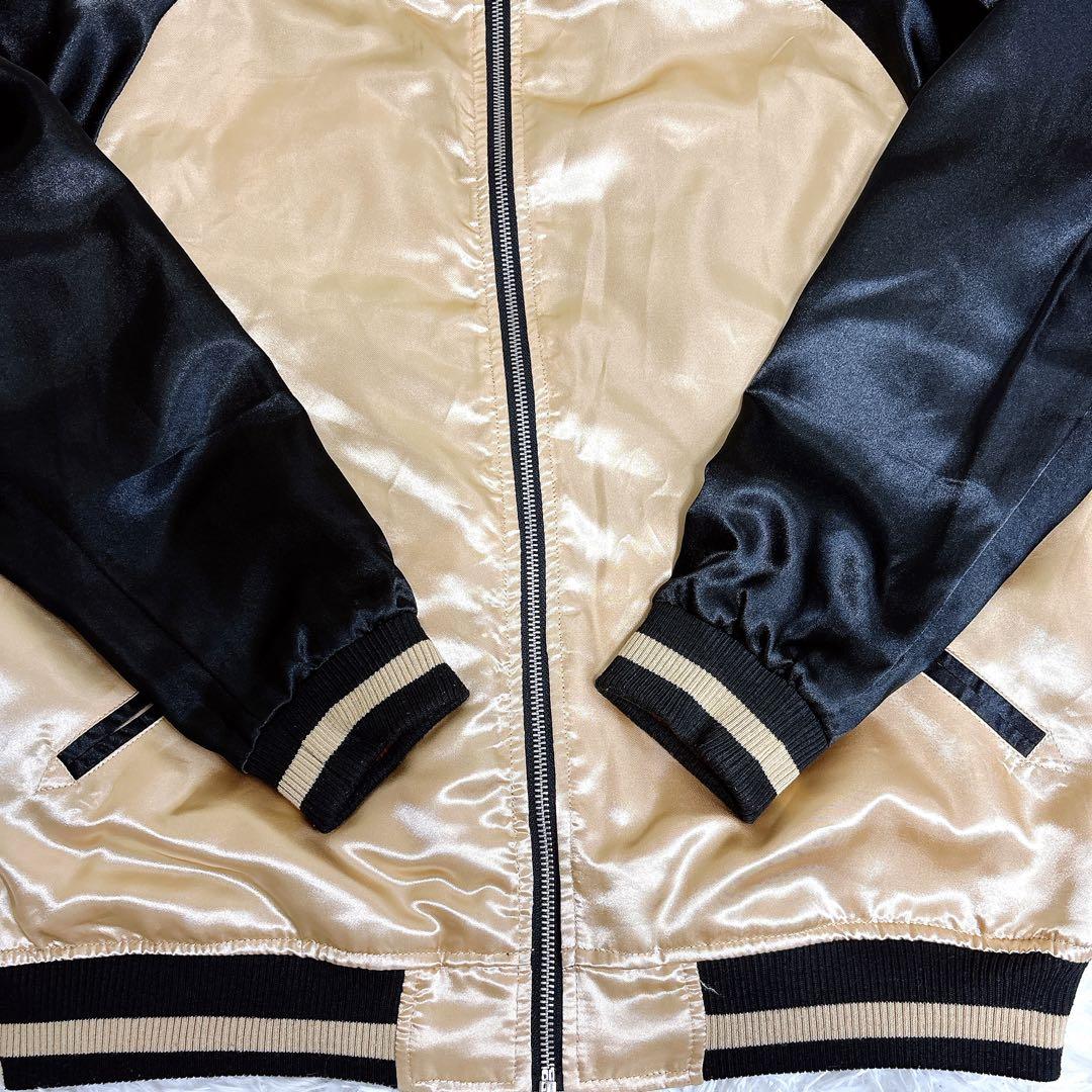 【美品】抜刀娘 リバーシブル スカジャン M 刺繍 y2k 00s 平成 和柄