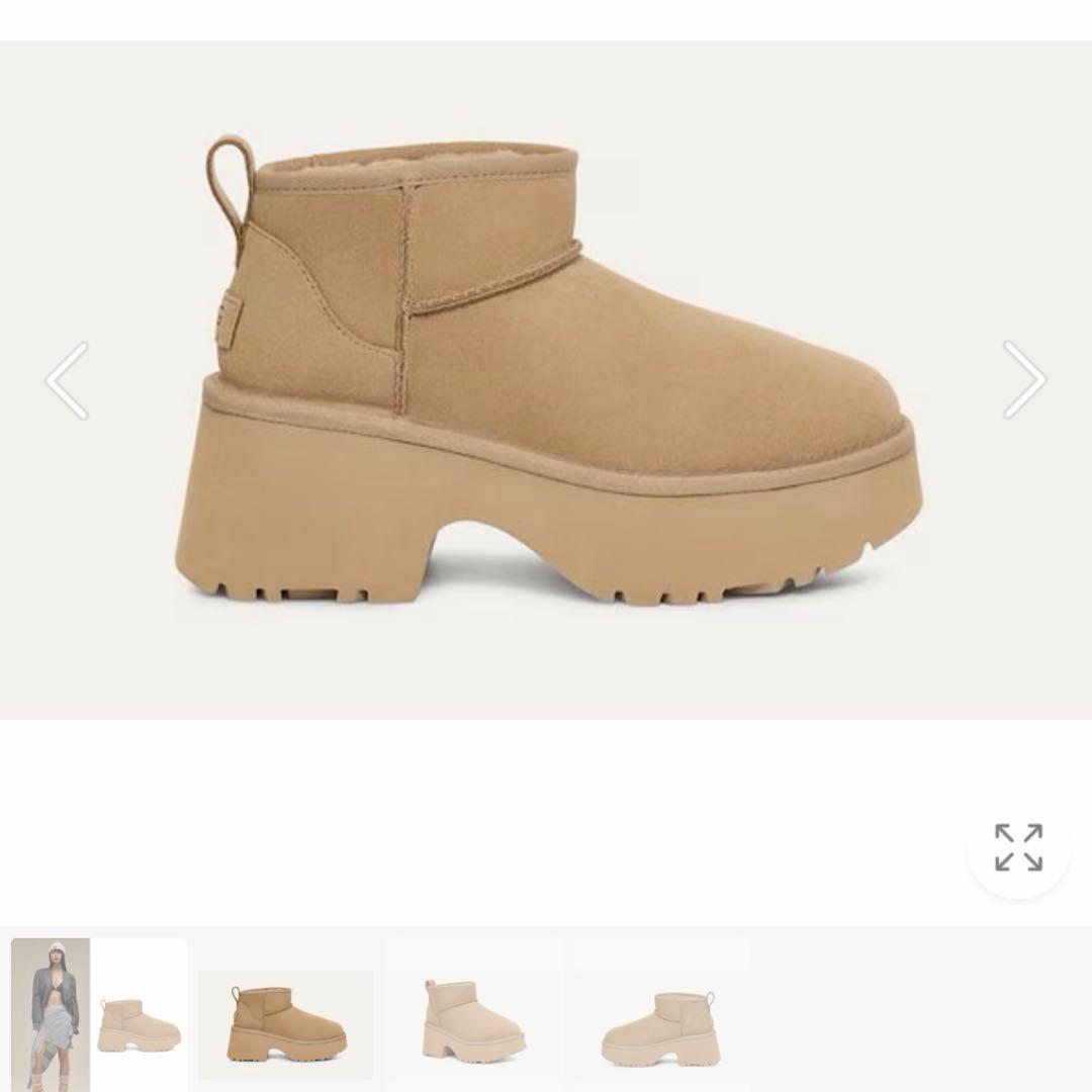 UGG CLASSIC ULTRA MINI NEW ベージュショートブーツ