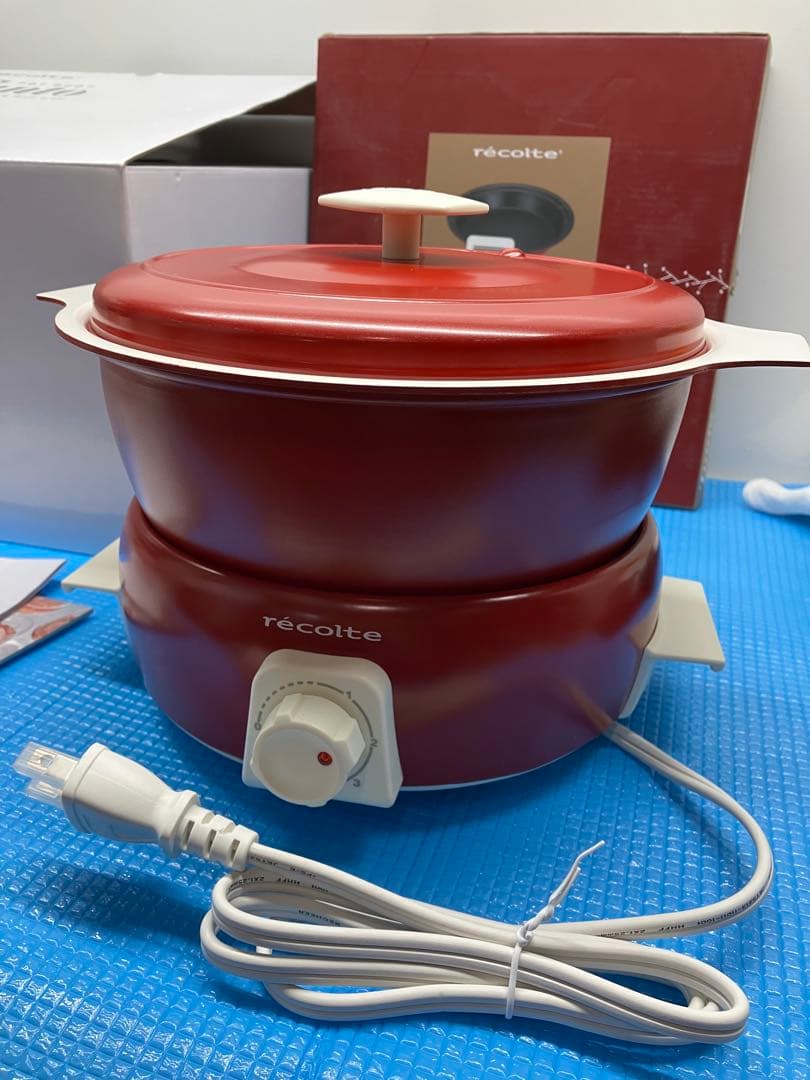 recolteレコルト ポットデュオタント RPF-2レッド ➕️グリルプレート