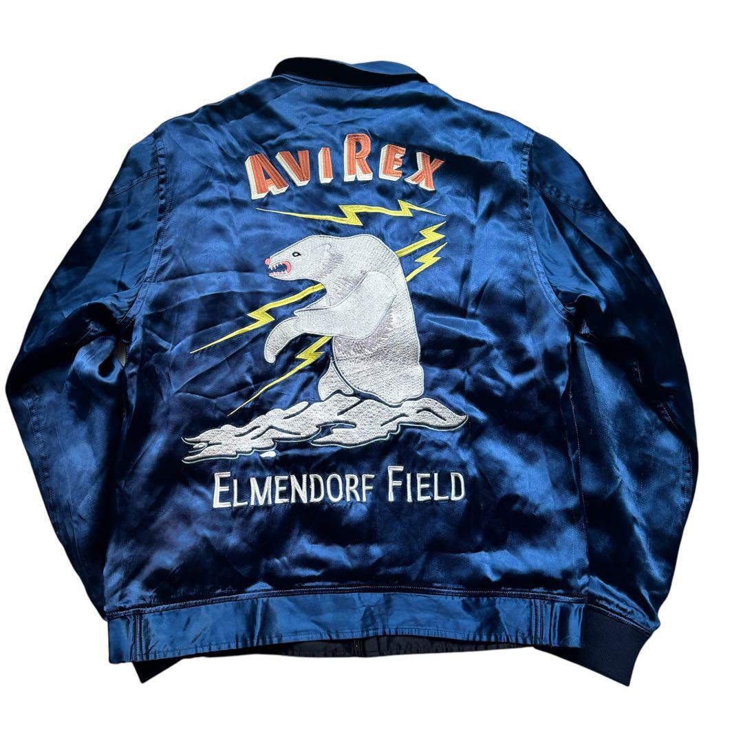 AVIREXアヴィレックス　リバーシブルジャケット　スカジャン　レーヨン　古着
