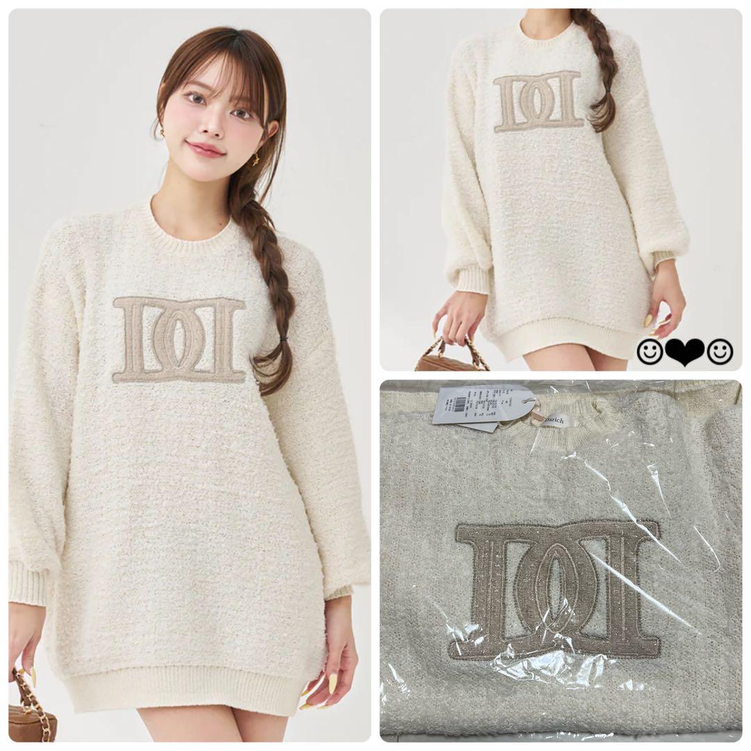 Darich♡DDロゴツイードニットプルオーバー♡ホワイト