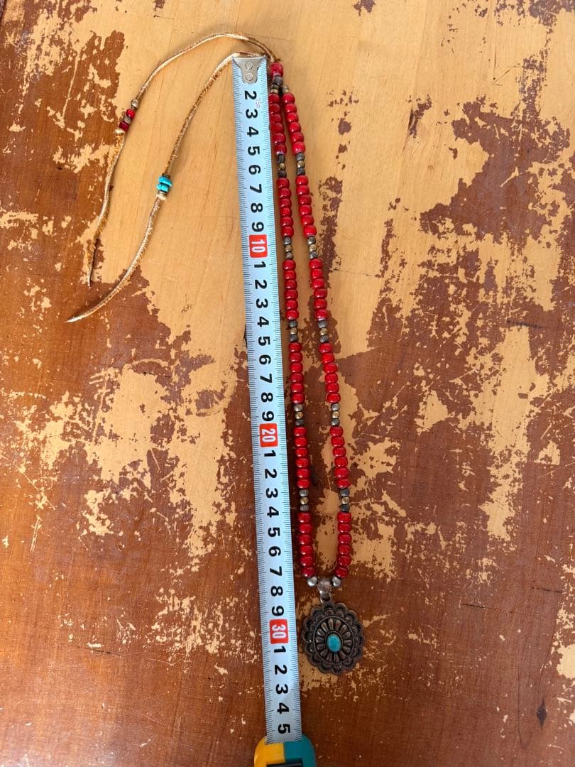 悪魔ちゃん！専用　SAADネックレス　ターコイズ　ホワイトハーツビーズ