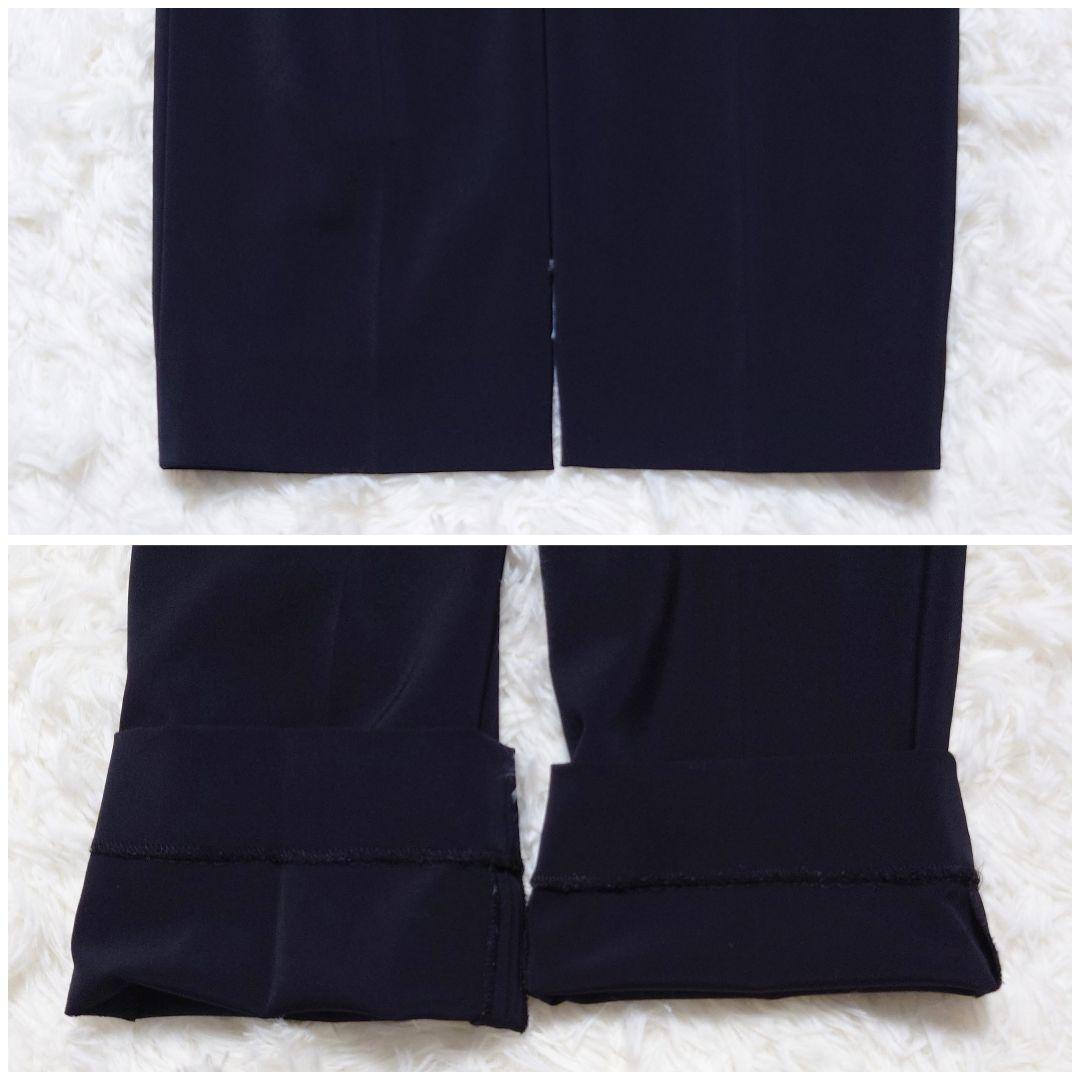 ✩美品✩ icb スーツ セットアップ ノーカラージャケット パンツ ネイビー