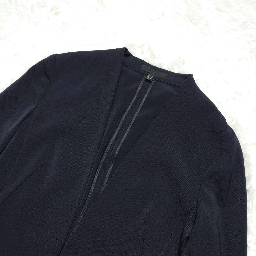 ✩美品✩ icb スーツ セットアップ ノーカラージャケット パンツ ネイビー