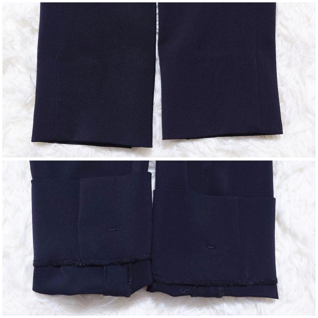 ✩美品✩ icb スーツ セットアップ ノーカラージャケット パンツ ネイビー