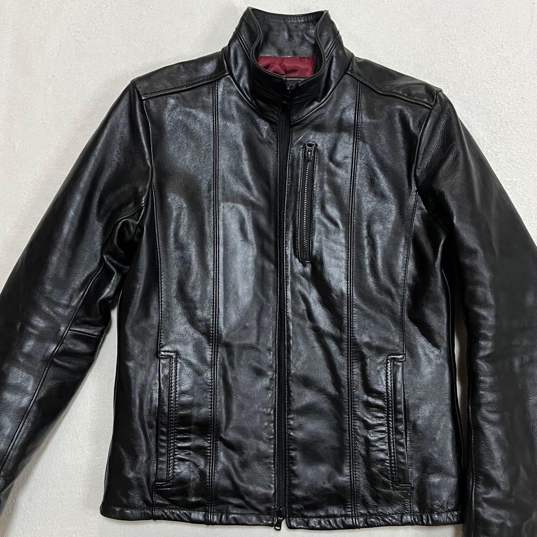 TETE HOMME テットオム 牛革レザージャケット シングルライダース 5