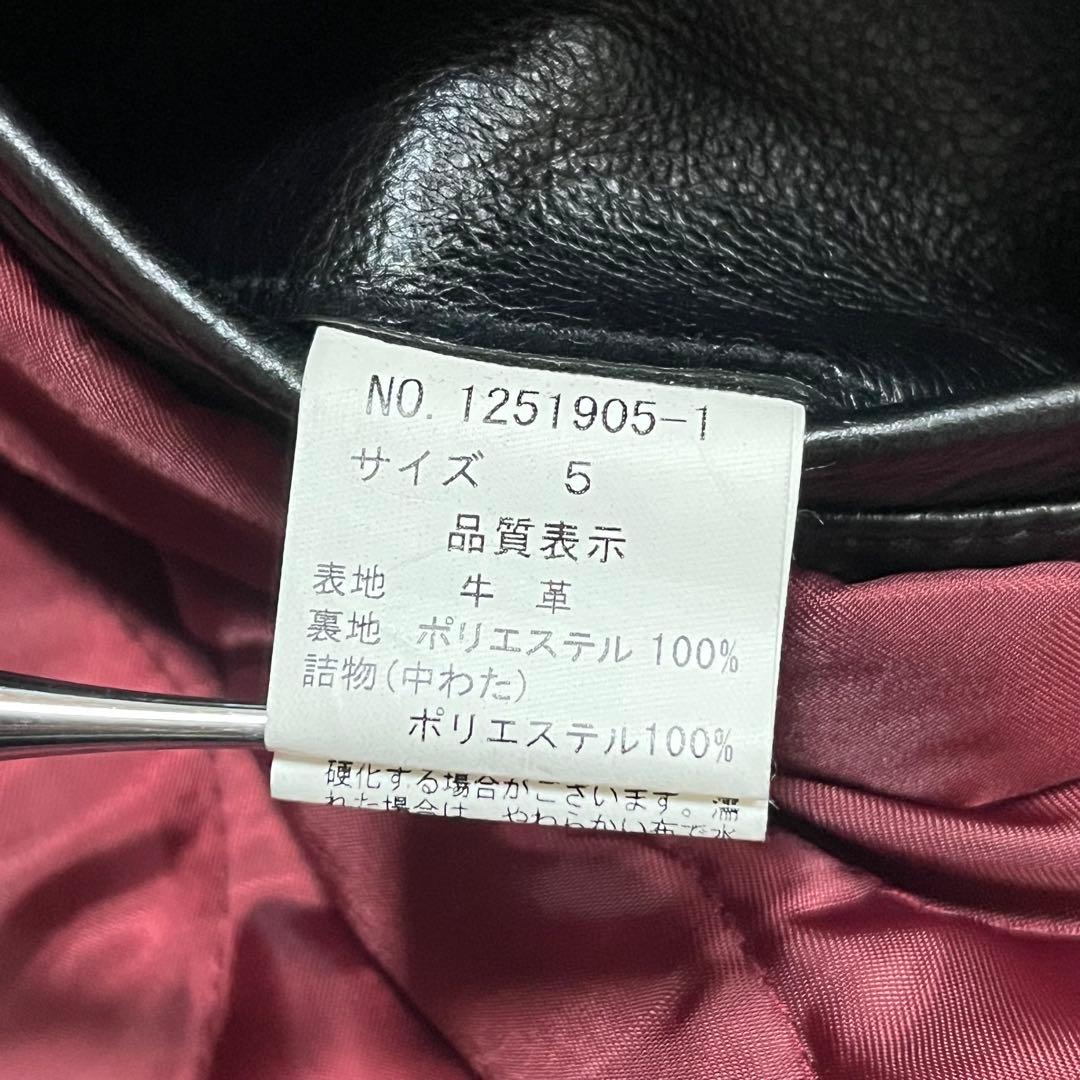 TETE HOMME テットオム 牛革レザージャケット シングルライダース 5