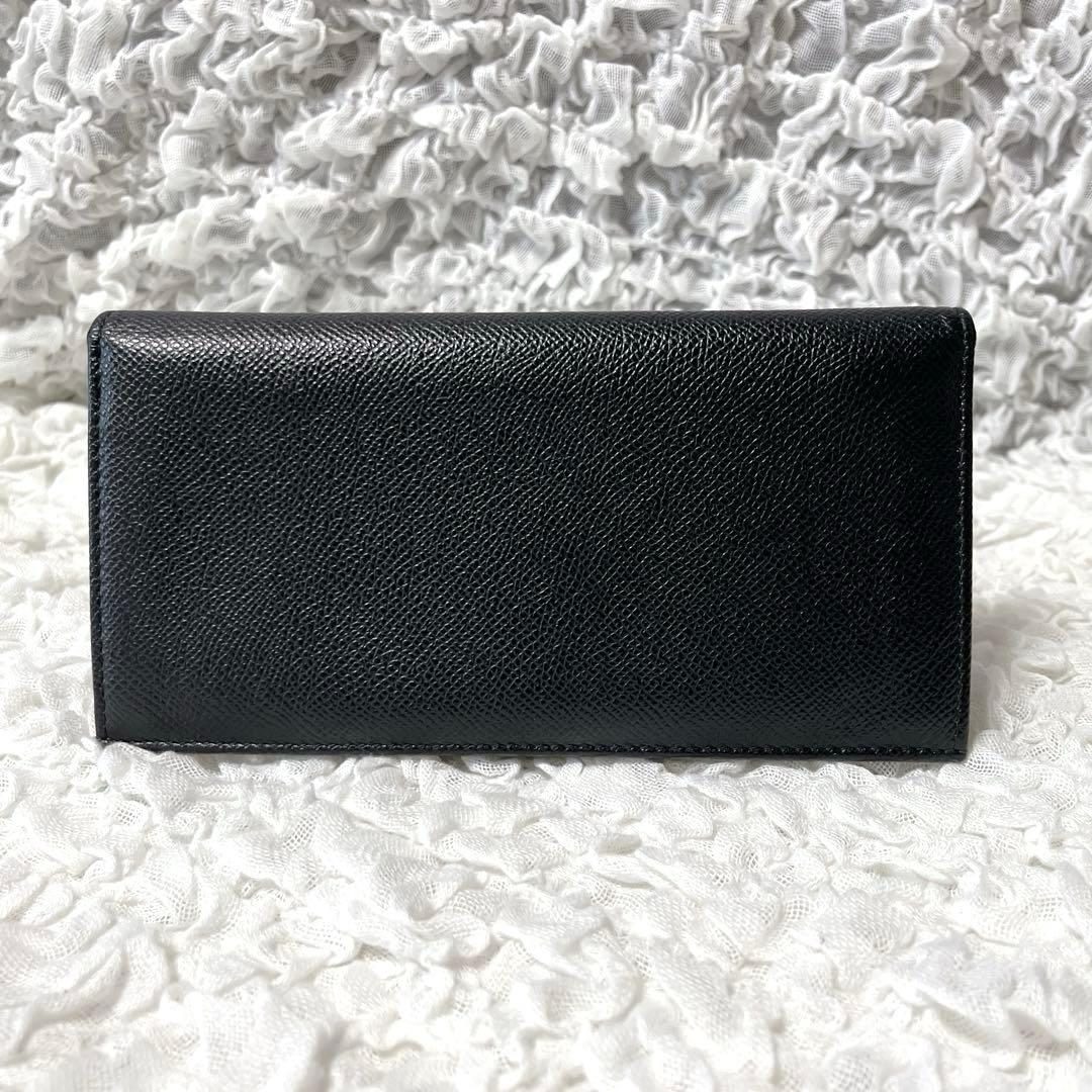 極美品✨BVLGARI ブルガリ ブルガリマン 二つ折り　財布 黒　サークルロゴ