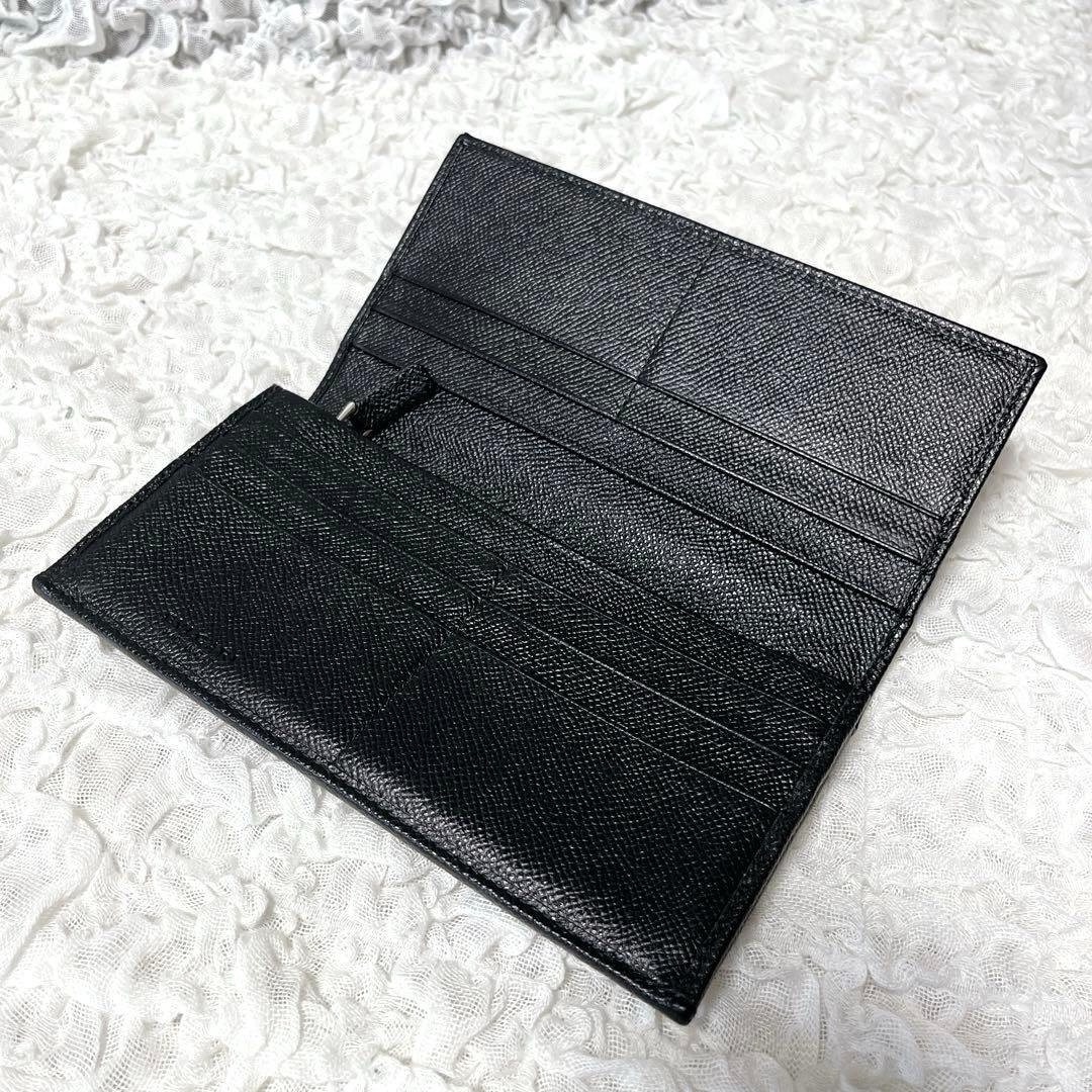 極美品✨BVLGARI ブルガリ ブルガリマン 二つ折り　財布 黒　サークルロゴ