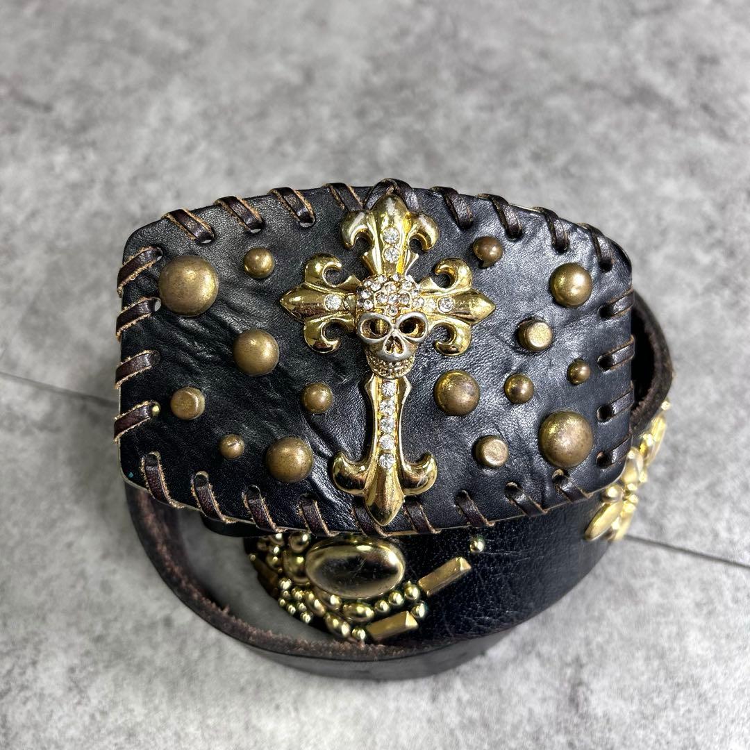 【archive】skull studs belt/Y2K/spider/十字架