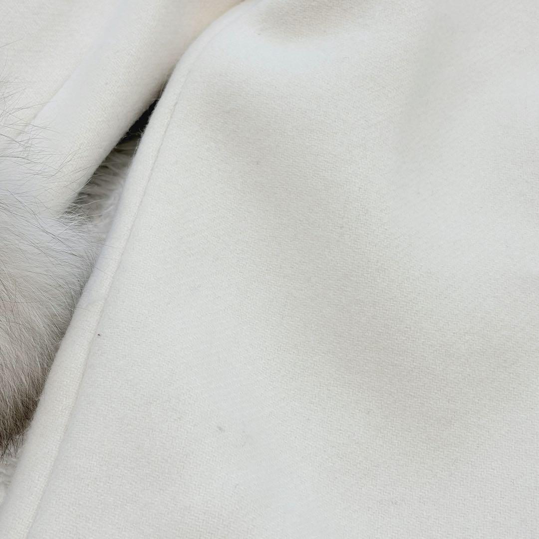 大人可愛い JUSGLITTY フォックスファー コート 金具 レザー フード付