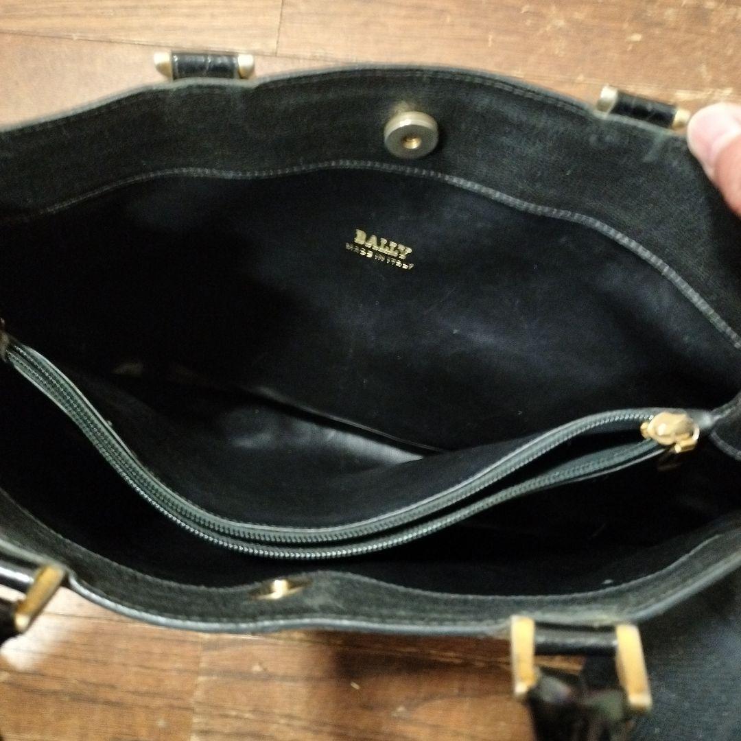 クロコダイルBALLY バリー トートバッグ レザー 本革ビジネス A4収納 黒